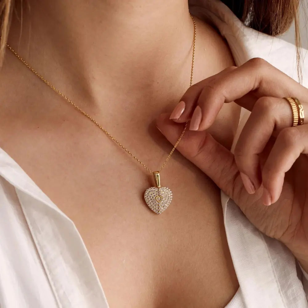 Open Heart Personalized Necklace