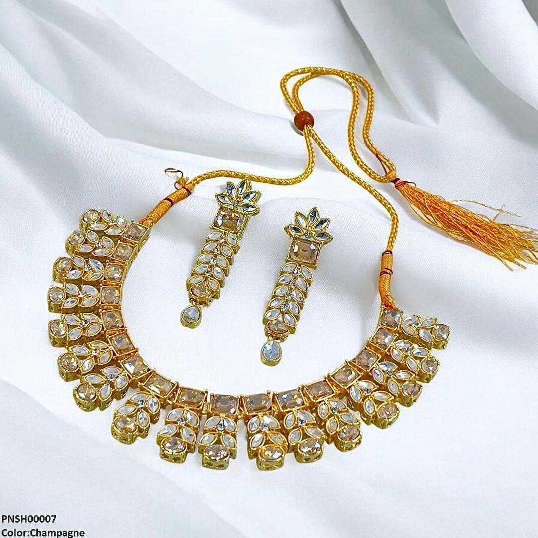 Reactangle/Oval Tear Necklace Set