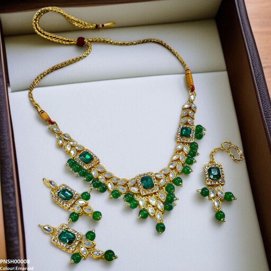 Rectangle/Tear Necklace Set