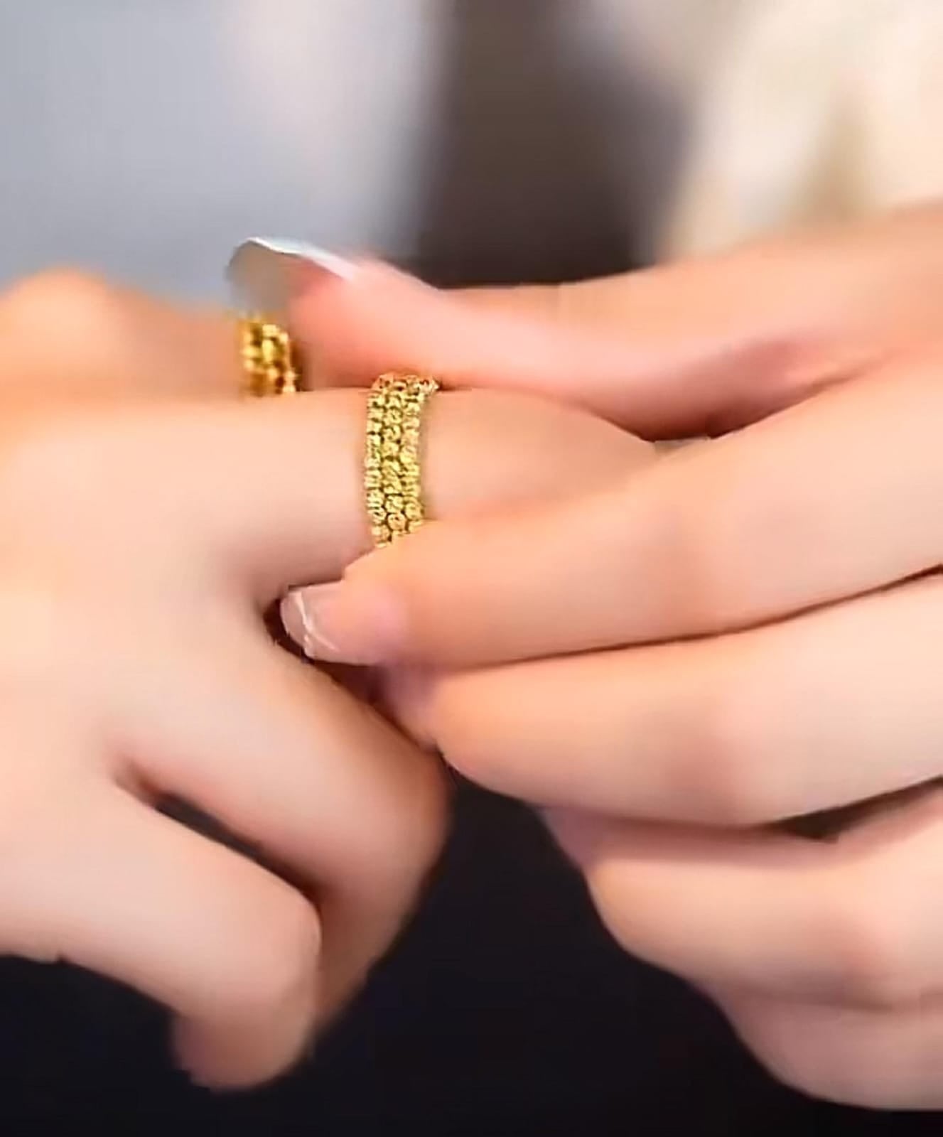 Adjustable Gold ring bracelet